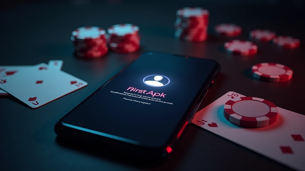 Primo avvio dell’APK su Android con sfondo casinò scuro e illuminazione neon
